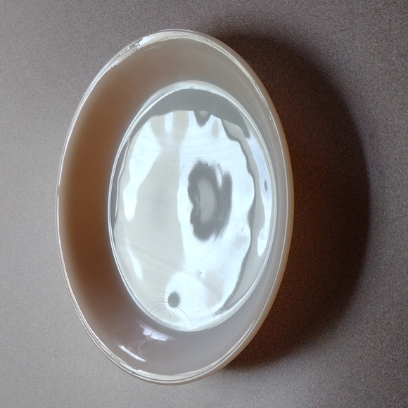 Vintage 60-60' MCM Fire King Peach Lustre 9 in Pie Plate #1 🍑 Mould #5 - Picture 6 of 9